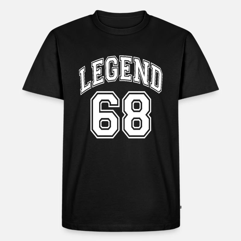 Legend 68 - Männer Premium Bio T-Shirt - Schwarz