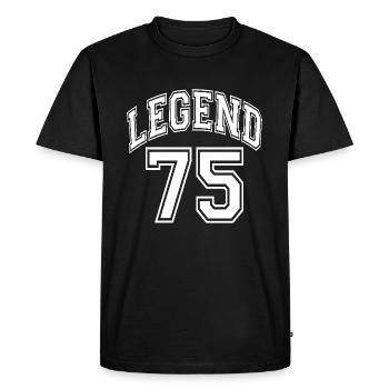 Légende 75 - T-shirt Premium bio Homme - noir - Devant - Nico (187cm)