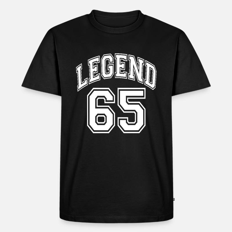 Legend 65 - Männer Premium Bio T-Shirt - Schwarz