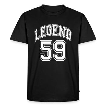 Légende 59 - T-shirt Premium bio Homme - noir - Devant - Nico (187cm)
