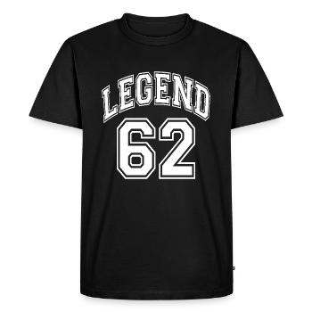 Légende 62 - T-shirt Premium bio Homme - noir - Devant - Nico (187cm)