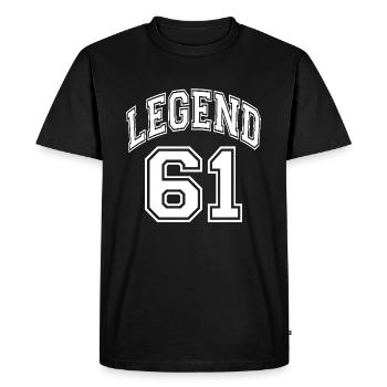 Légende 61 - T-shirt Premium bio Homme - noir - Devant - Nico (187cm)