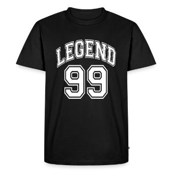 Legend 99 - Men's Premium Organic T-Shirt - black - Front - Nico (187cm)