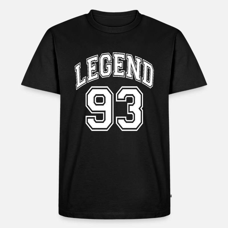 Legend 93 - Männer Premium Bio T-Shirt - Schwarz