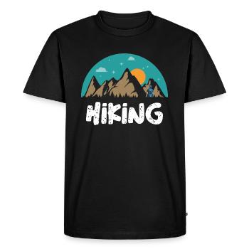 Hiking Nature Wilderness Camping Hiking - Men's Premium Organic T-Shirt - black - Front - Nico (187cm)