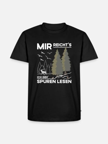 Spuren Lesen - Männer Premium Bio T-Shirt - Schwarz