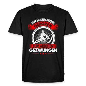 MTB - Men's Premium Organic T-Shirt - black - Front - Nico (187cm)