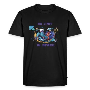 Astronaute espace vol spatial espace fusée cadeau - T-shirt Premium bio Homme - noir - Devant - Nico (187cm)