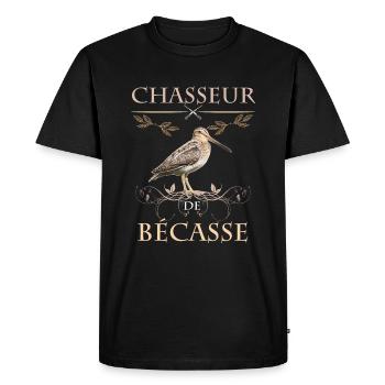 Chasseur de bécasse efficace - T-shirt Premium bio Homme - noir - Devant - Nico (187cm)