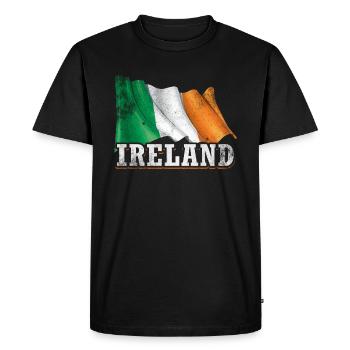 Irlande Drapeau - T-shirt Premium bio Homme - noir - Devant - Nico (187cm)