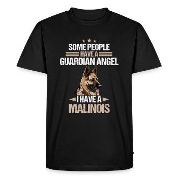Chien Malinois - T-shirt Premium bio Homme - noir - Devant - Nico (187cm)