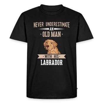 Chien Labrador - T-shirt Premium bio Homme - noir - Devant - Nico (187cm)