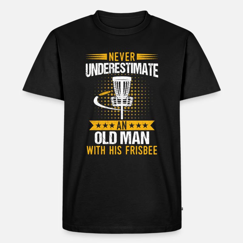 Frisbee - Männer Premium Bio T-Shirt - Schwarz
