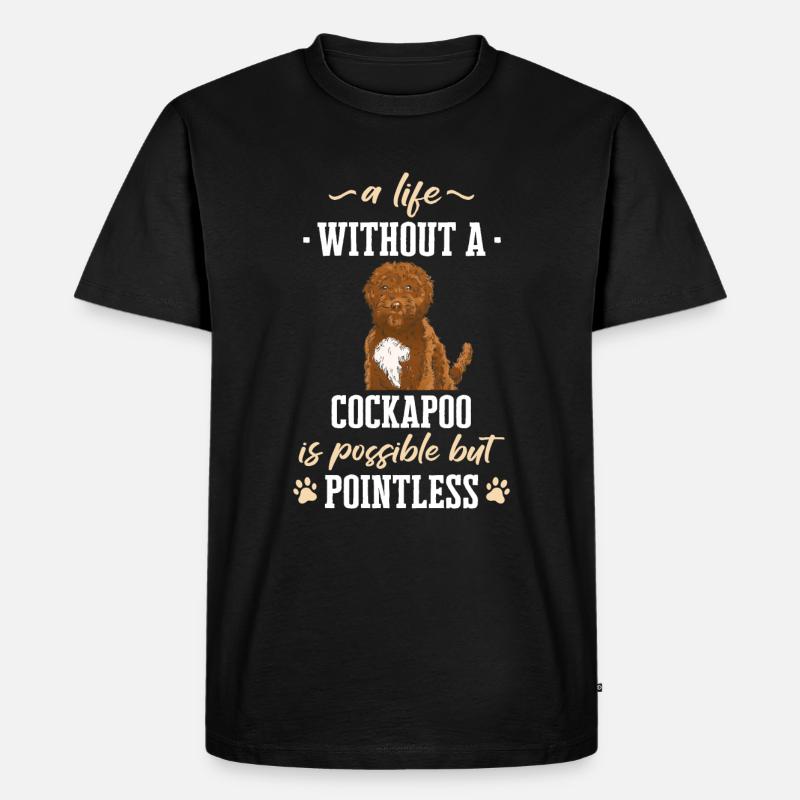 Cockapoo Hund - Männer Premium Bio T-Shirt - Schwarz