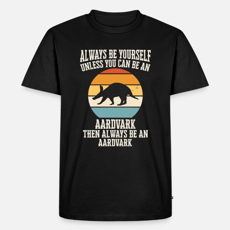 Erdferkel - Männer Premium Bio T-Shirt - Schwarz