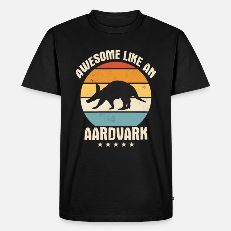 Erdferkel - Männer Premium Bio T-Shirt - Schwarz