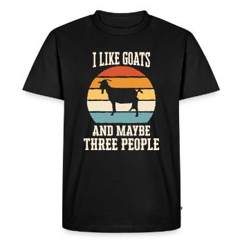 Goat Goat Animal Goat - Men's Premium Organic T-Shirt - black - Front - Nico (187cm)
