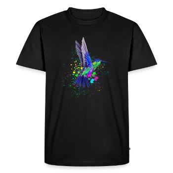 Colibri Colibri Oiseau Colibri Animal - T-shirt Premium bio Homme - noir - Devant - Nico (187cm)