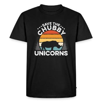 Rhinocéros Rhinocéros - T-shirt Premium bio Homme - noir - Devant - Nico (187cm)