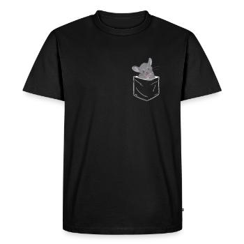 Chinchilla Souris de Chinchilla - T-shirt Premium bio Homme - noir - Devant - Nico (187cm)