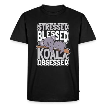 Koala Koalas Koala Bear Animal - Men's Premium Organic T-Shirt - black - Front - Nico (187cm)