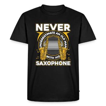 Saxophone Saxophone - T-shirt Premium bio Homme - noir - Devant - Nico (187cm)