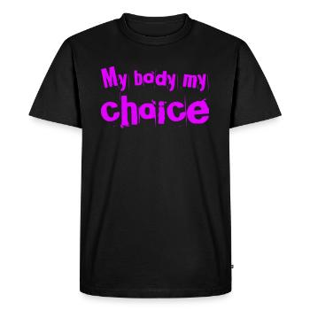 Mon corps mon choix - T-shirt Premium bio Homme - noir - Devant - Nico (187cm)