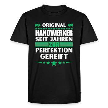 Des artisans mûris à la perfection - T-shirt Premium bio Homme - noir - Devant - Nico (187cm)