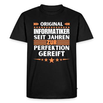 Computer scientists matured to perfection - Men's Premium Organic T-Shirt - black - Front - Nico (187cm)