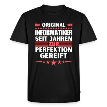 Computer scientists matured to perfection - Men's Premium Organic T-Shirt - black - Front - Nico (187cm)