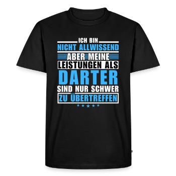 Des performances inégalées en tant que dard - T-shirt Premium bio Homme - noir - Devant - Nico (187cm)