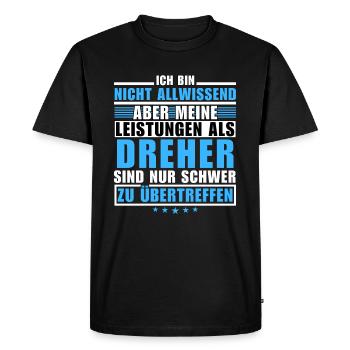 Unmatched performance as a turner - Men's Premium Organic T-Shirt - black - Front - Nico (187cm)