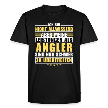 Unmatched performance as an angler - Men's Premium Organic T-Shirt - black - Front - Nico (187cm)