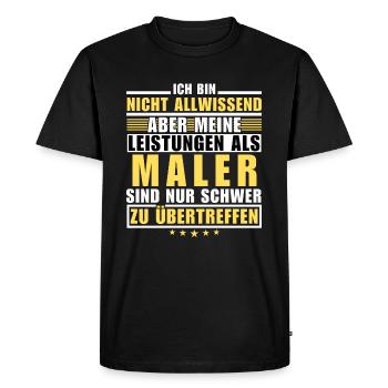 Des performances inégalées en tant que peintre - T-shirt Premium bio Homme - noir - Devant - Nico (187cm)