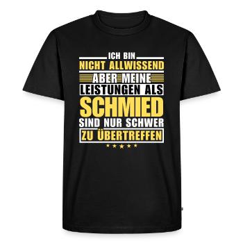 Des performances inégalées en tant que forgeron - T-shirt Premium bio Homme - noir - Devant - Nico (187cm)