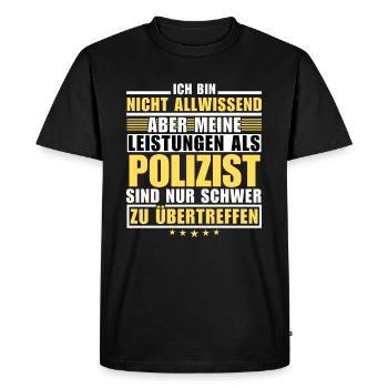 Des performances inégalées en tant que policier - T-shirt Premium bio Homme - noir - Devant - Nico (187cm)