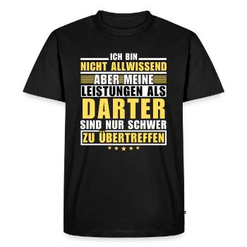 Des performances inégalées en tant que dard - T-shirt Premium bio Homme - noir - Devant - Nico (187cm)
