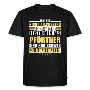 Unrivalled performance as a doorman - Men's Premium Organic T-Shirt - black - Front - Nico (187cm)