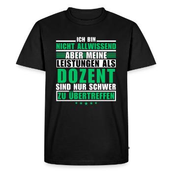 Des performances inégalées en tant que conférencier - T-shirt Premium bio Homme - noir - Devant - Nico (187cm)