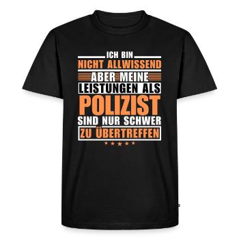 Des performances inégalées en tant que policier - T-shirt Premium bio Homme - noir - Devant - Nico (187cm)