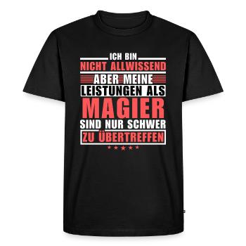 Unsurpassed performance as a magician - Men's Premium Organic T-Shirt - black - Front - Nico (187cm)