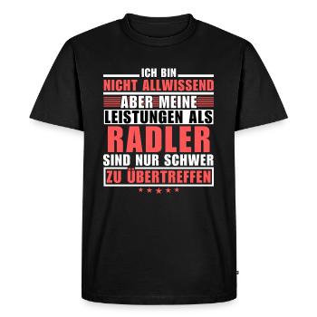 Des performances inégalées en tant que cycliste - T-shirt Premium bio Homme - noir - Devant - Nico (187cm)
