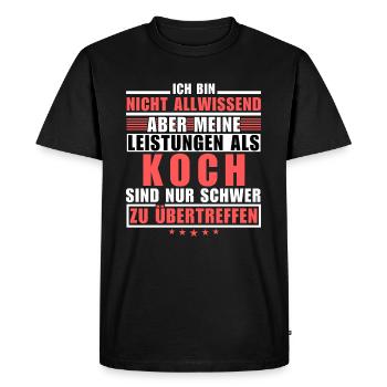 Des performances inégalées en tant que chef - T-shirt Premium bio Homme - noir - Devant - Nico (187cm)