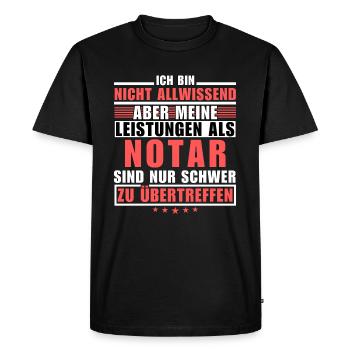 Unrivalled performance as a notary public - Men's Premium Organic T-Shirt - black - Front - Nico (187cm)