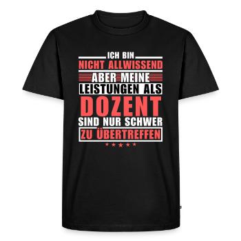 Des performances inégalées en tant que conférencier - T-shirt Premium bio Homme - noir - Devant - Nico (187cm)