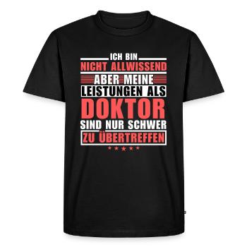 Des performances inégalées en tant que médecin - T-shirt Premium bio Homme - noir - Devant - Nico (187cm)