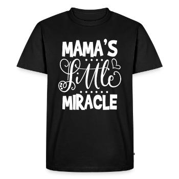 Mamans Litte Miracle Birth Gift Idea - T-shirt Premium bio Homme - noir - Devant - Nico (187cm)