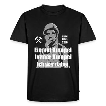Once buddy, always buddy I was there - Men's Premium Organic T-Shirt - black - Front - Nico (187cm)