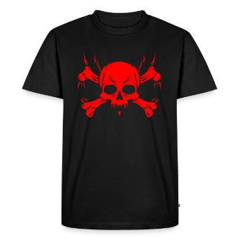 Crâne - T-shirt Premium bio Homme - noir - Devant - Nico (187cm)