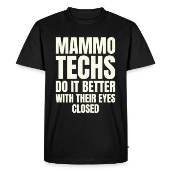 Les Mammo Techs le font mieux les yeux fermés - T-shirt Premium bio Homme - noir - Devant - Nico (187cm)